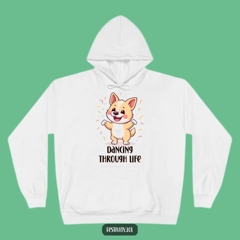 Funny Dancing Dog Hoodie: Cozy Party Pup Comfort, Humorous Gift