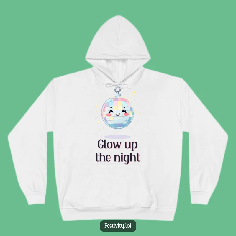 Funny Disco Ball Hoodie: Cozy Shine, Happy Twinkle Warmth