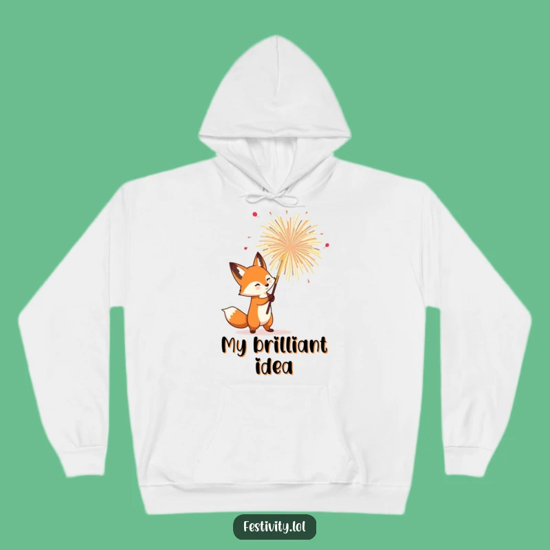 Funny Fox Firework Hoodie: Stay Warm with Bold, Hilarious Explosive Energy