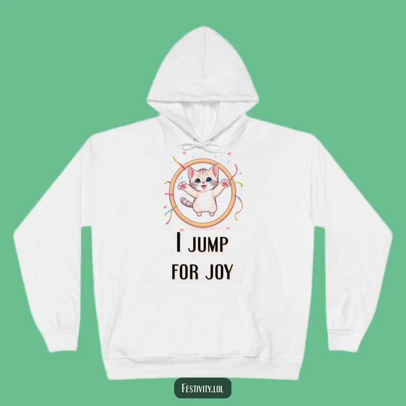 Funny Kitten Hoop Leap Hoodie: Cozy Up with Feline Fun!