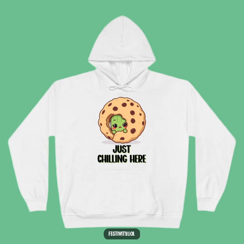 Funny Shy Pickle Hoodie: Cozy Cartoon Cookie Character Sweatshirt As A Gift