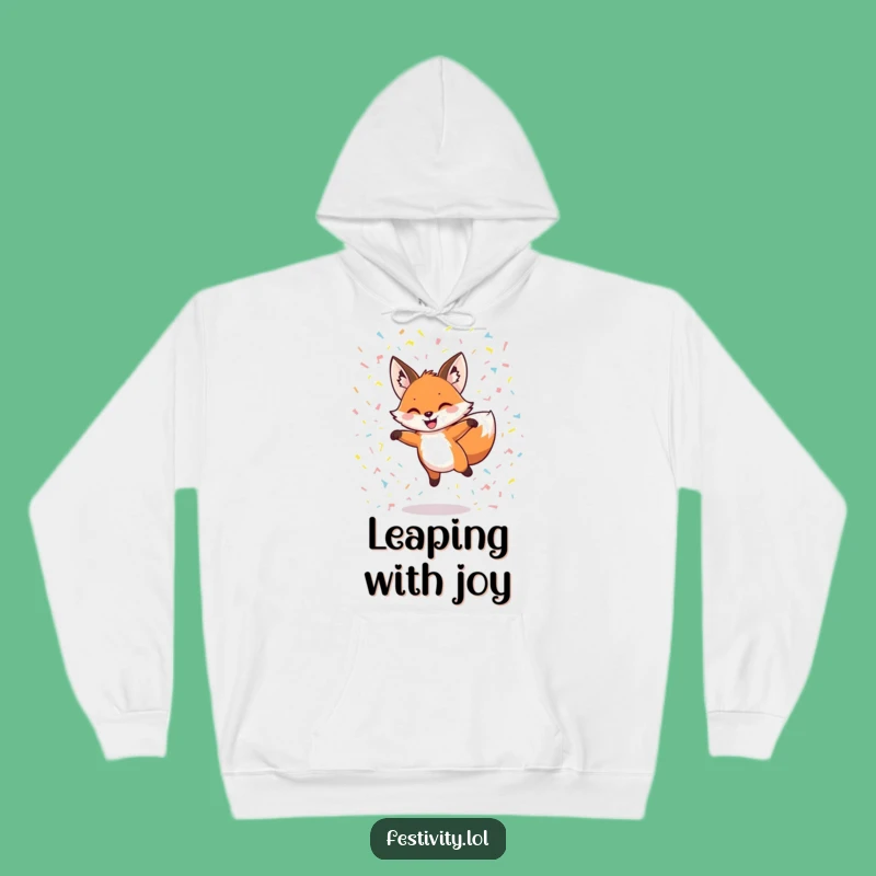 Funny Grinning Fox Confetti Hoodie - Cozy Up with Festive Energy
