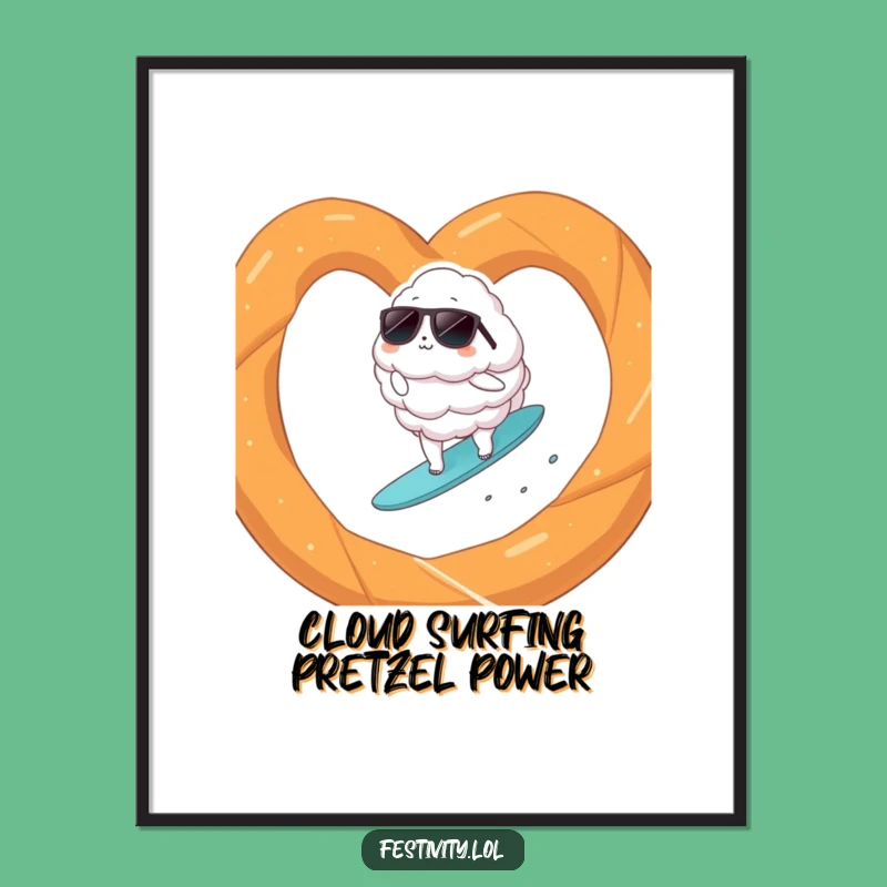 Free Printable Wall Art: Surreal Cloud Surfer - Downloadable Art for a Whimsical Vibe