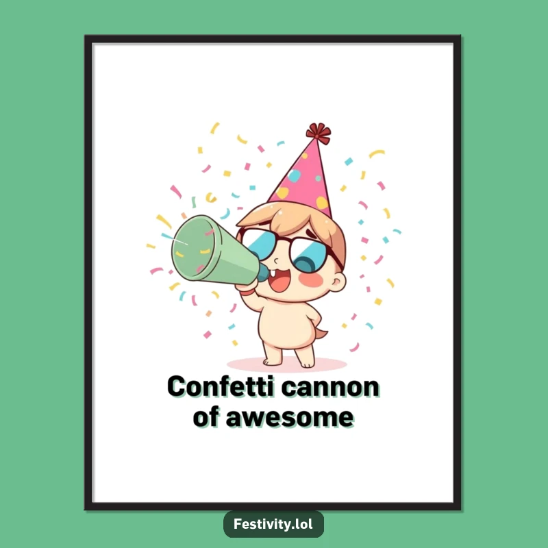Free Printable Confetti Party Wall Art: Funny Downloadable Decor & Gift