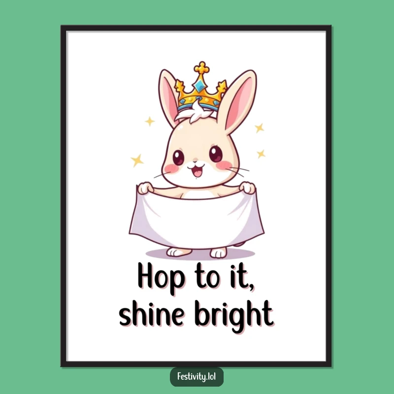 Free Printable Rabbit Wall Art: Royal Fun, Funny Downloadable Decor!