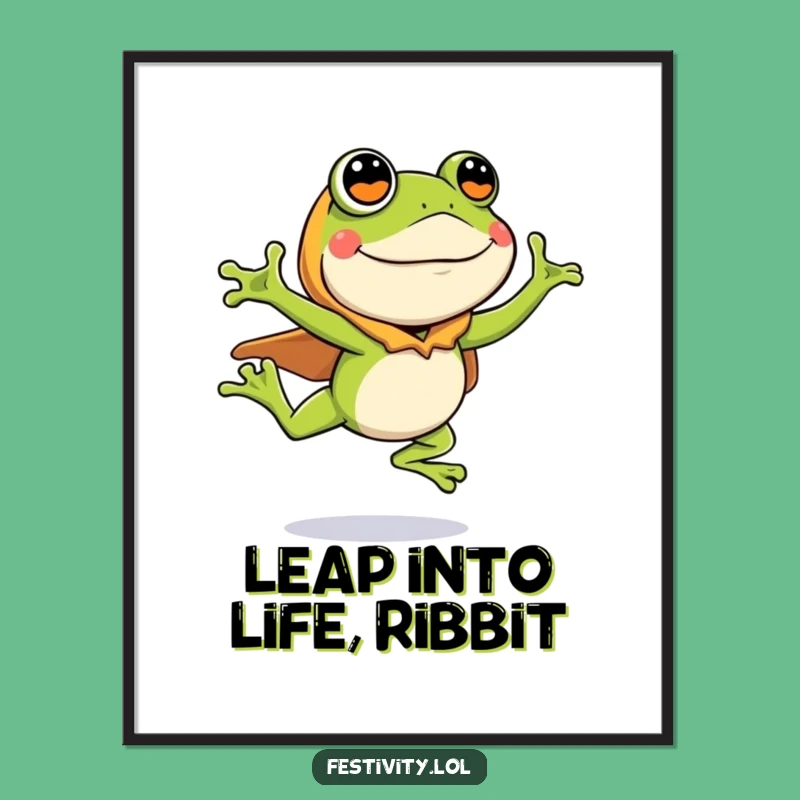 Free Printable Wall Art: Silly Frog Costume - Funny Downloadable Decor