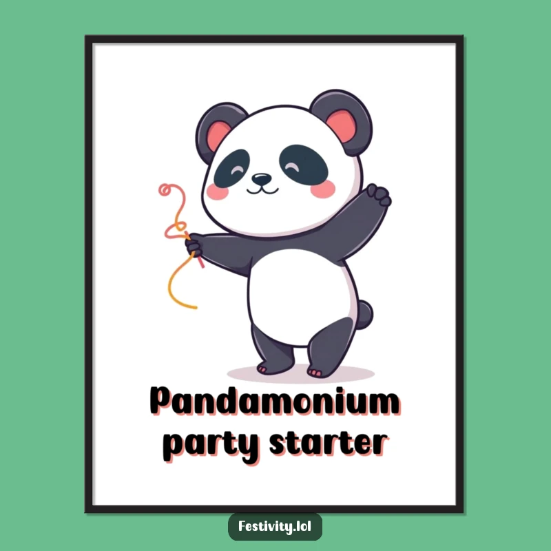 Free Printable Panda Dancer Wall Art - Fun Downloadable Decor for Playful Spaces