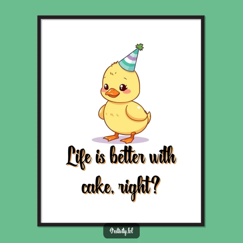 Wobbly Duckling Art: Free Printable Wall Decor, Cute & Funny Design!