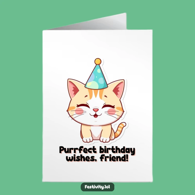 Free Printable Winking Cat Birthday Card - Funny Downloadable Gift for Cat Lovers