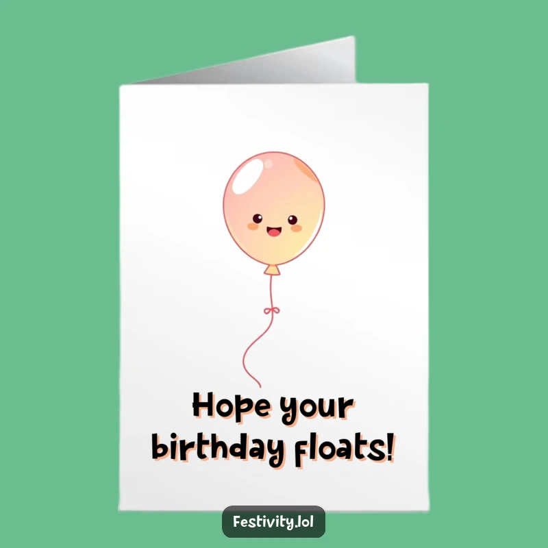 Free Printable Funny Birthday Card: Bouncing Balloon Birthday - Joyful Party Download
