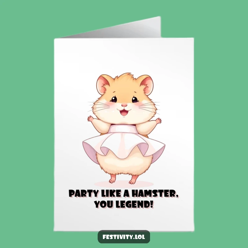 Free Printable Hamster Birthday Card: Adorable DIY Downloadable Fun for Parties