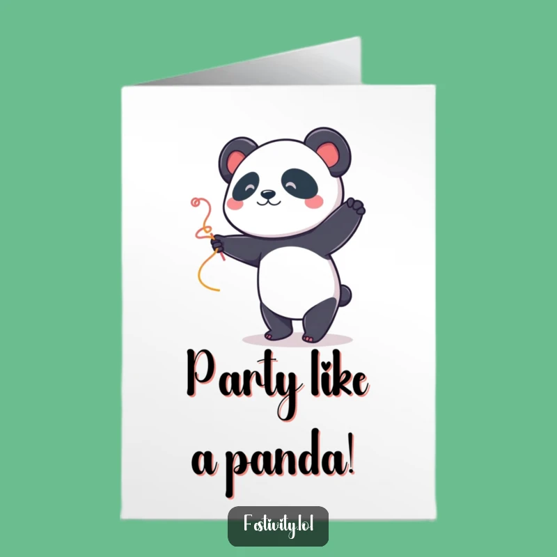 Free Printable Panda Dancer Birthday Card - Fun Downloadable Gift for Party Lovers