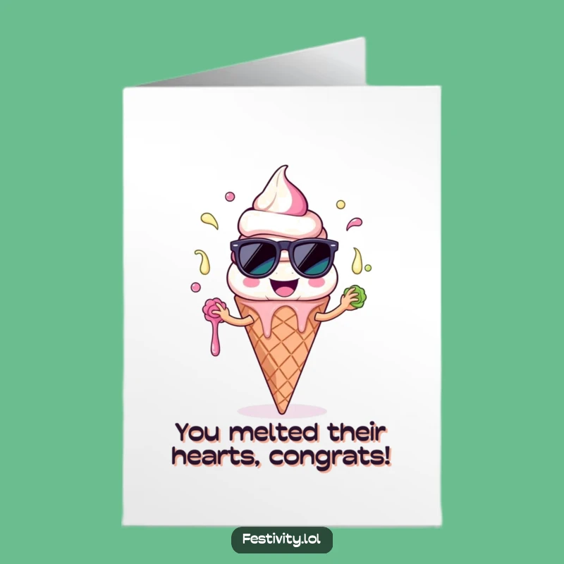 Free Printable Congrats Card: Juggling Cone - Funny Downloadable Celebration