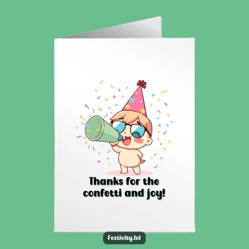 Free Printable Confetti Thank You Card: Downloadable & Funny Gift for Gratitude