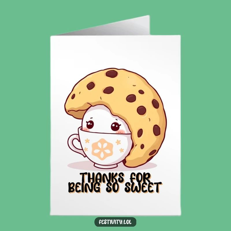 Sweet Free Printable Thank You Card: Shy Teacup - Print at Home