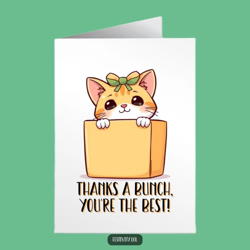 Free Printable Cat Thank You Card: Adorable DIY Downloadable Note for Grateful Moments