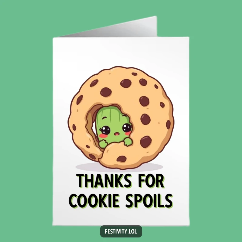 Free Printable Thank You Card: Shy Pickle Expresses Gratitude with a Funny Downloadable Gift