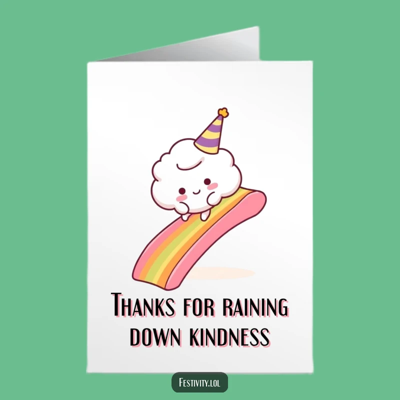 Whimsical Free Printable Thank You Card: Cloud Trip - Print at Home