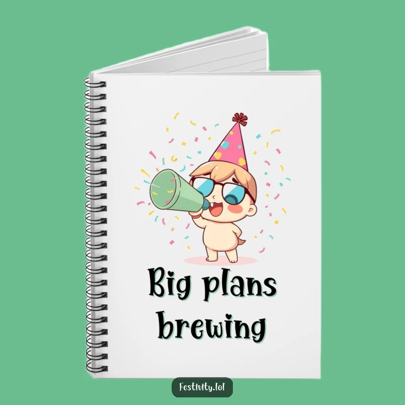 Funny Party Notebook - Confetti Ideas - Journal for Celebrations