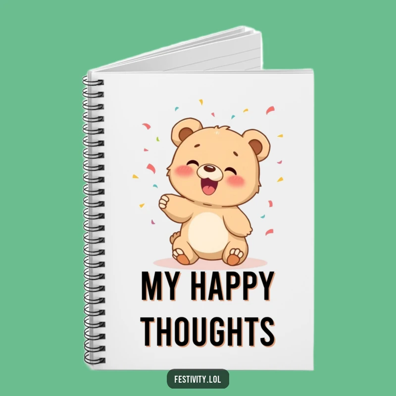 Funny Bear Cub Notebook - Jot Down Ideas with Giggles and Confetti!