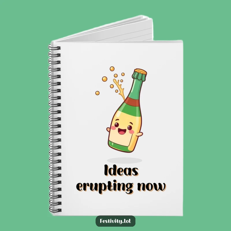 Funny Champagne Pop Notebook: Jot Down Ideas with this Celebratory Splash Design