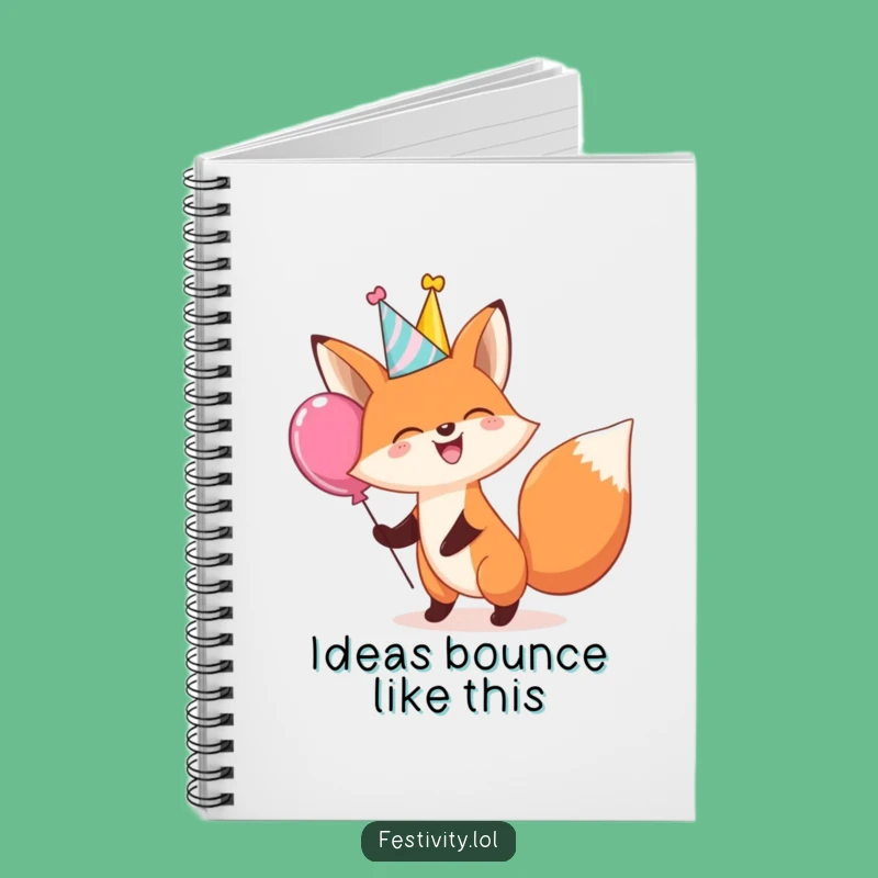Funny Fox Party Notebook: Journal Your Playful Thoughts
