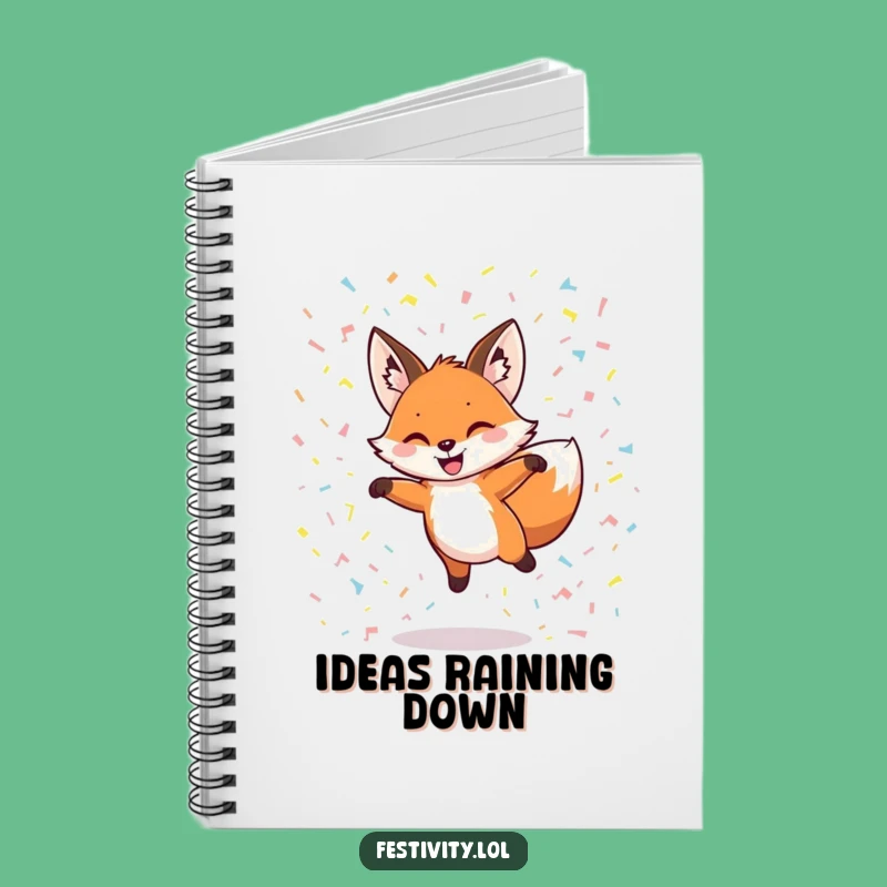 Funny Grinning Fox Notebook - Jot Down Your Joyful Thoughts