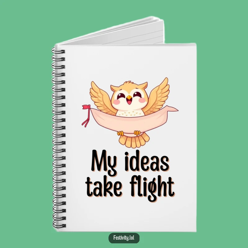 Funny Owl Notebook - Jot Down Ideas with This Joyful Soaring Friend!