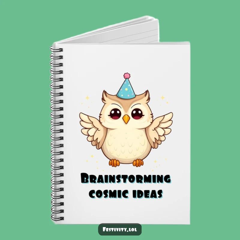 Funny Owl Party Notebook: Jot Down Fun, Glitter Spill Journal, Gift