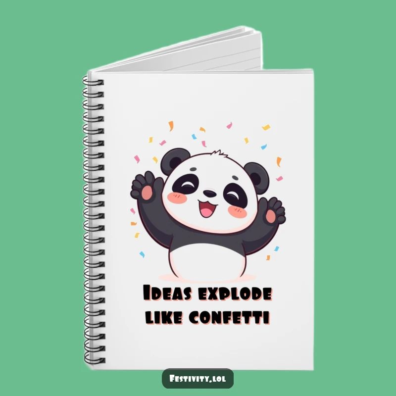 Funny Panda Notebook: Jot Down Fun Ideas with Confetti!