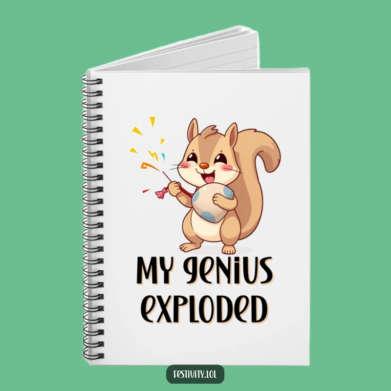 Funny Squirrel Party Popper Notebook: Jot Down Ideas with Glee