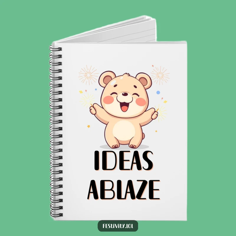 Funny Joyful Bear Cub Notebook - Jot Down Your Bright Ideas