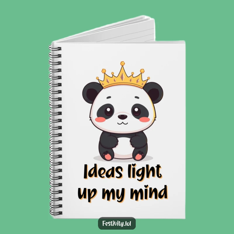 Funny Panda Crown Journal: Jot Down Royal Ideas!