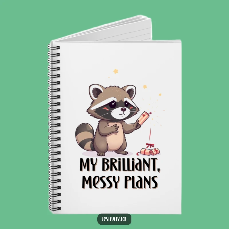 Funny Raccoon Journal: Note-Taking Fun with a Party Twist