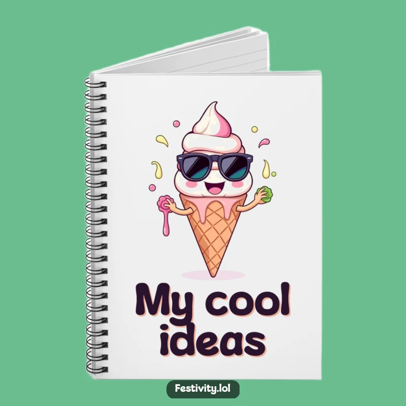 Funny Ice Cream Notebook: Jot Down Ideas with a Comical Cool Surprise, Perfect Funny Gift