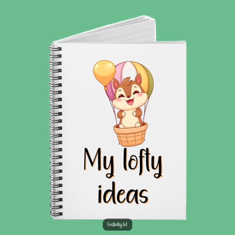 Funny Chipmunk Hot Air Balloon Notebook: Jot Down Ideas with Hilarious, Joyful Flair