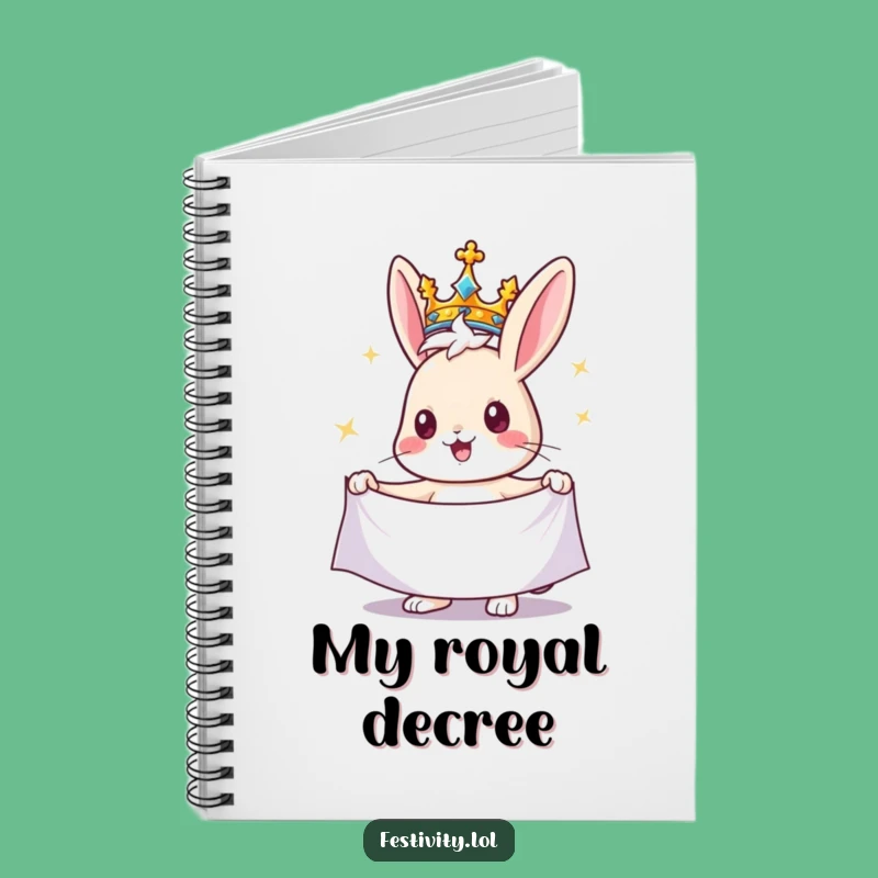 Funny Rabbit King Notebook: Jot Down Your Royal Ideas with This Hilarious Journal