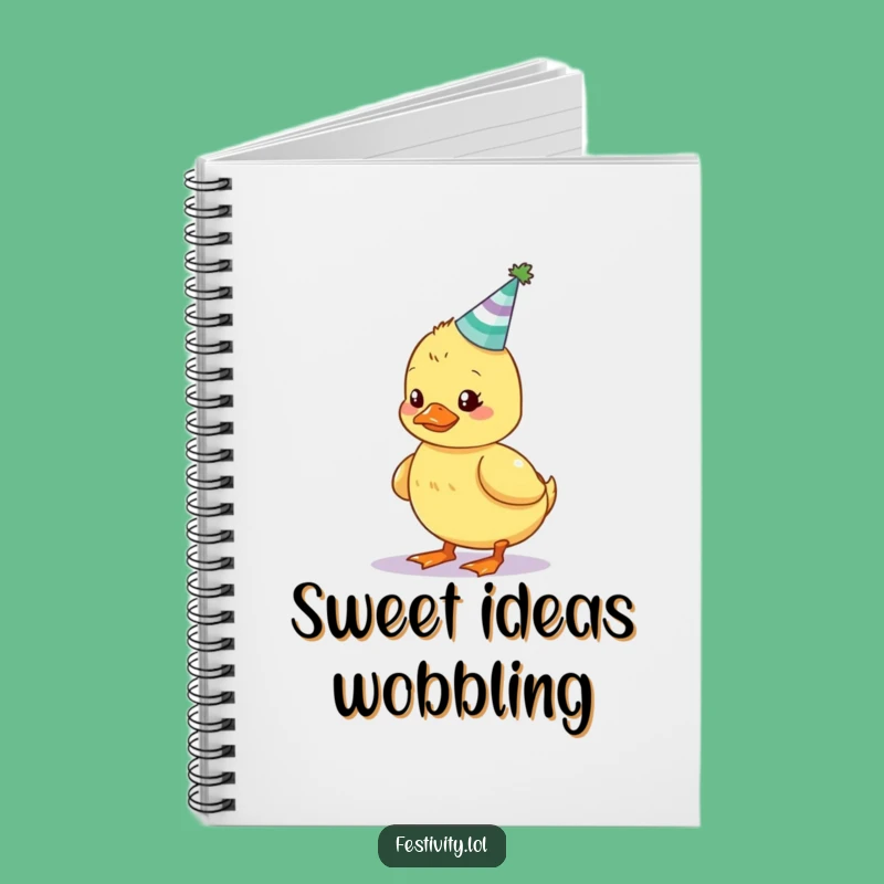 Funny Wobbly Duckling Notebook: Jot Down Birthday Plans with Humorous Flair