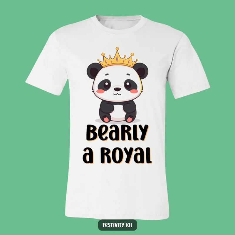 Funny Panda Crown T-Shirt: Majestic and Hilarious Statement Tee