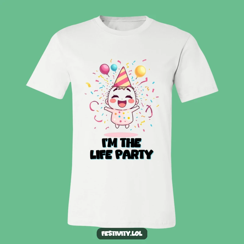 Funny Exploding Party Popper Tee: Giggle-Worthy Celebration Graphic Shirt