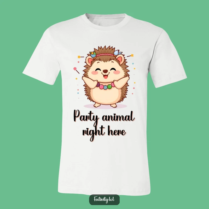 Funny Hedgehog Garland Dance T-Shirt: Celebrate in Style with this Hilarious Tee