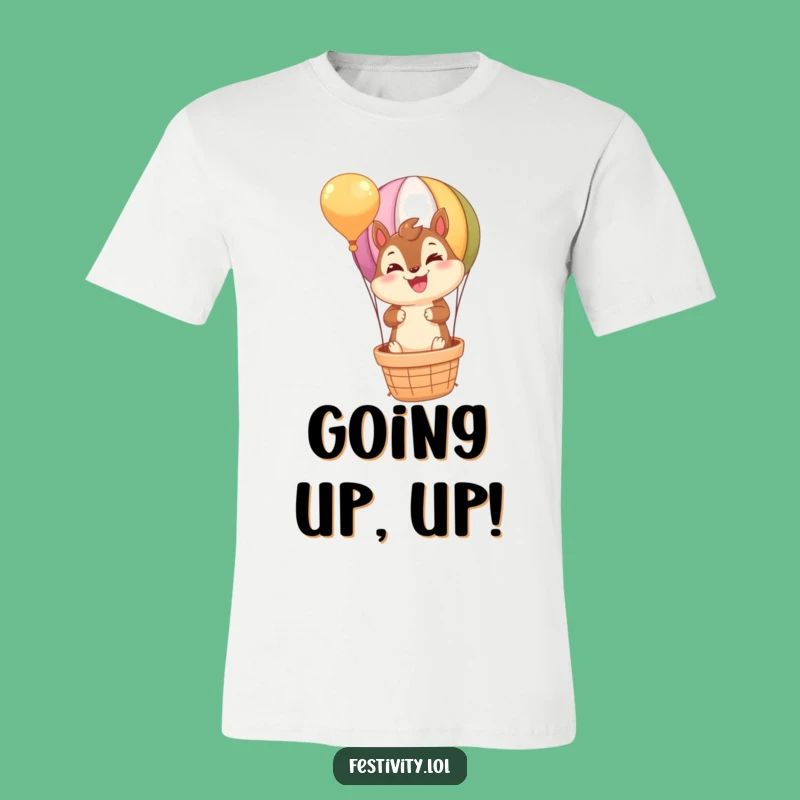 Funny Chipmunk Hot Air Balloon T-Shirt: Wear Your Joyful Adventure As A Hilarious Gift