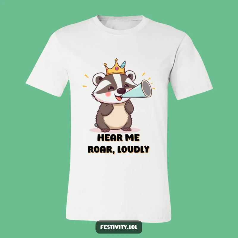 Hilarious Badger Party T-Shirt: Funny Gift for the Bold