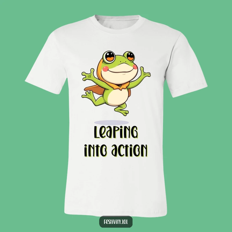 Funny Frog Costume T-Shirt: Enthusiastic Leaping Amphibian, Hilarious Tee