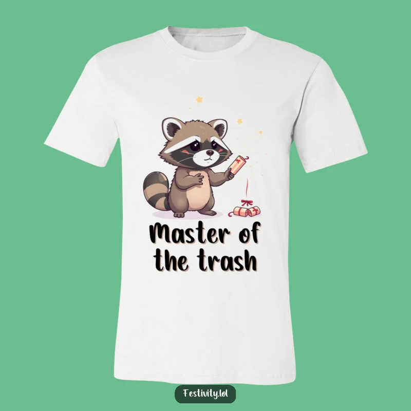Funny Raccoon Juggling T-Shirt: Quirky Party Cracker Tee