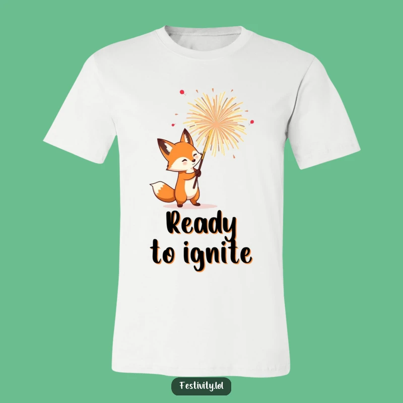 Funny Fox Firework T-Shirt: Wear the Excitement of This Hilarious Design