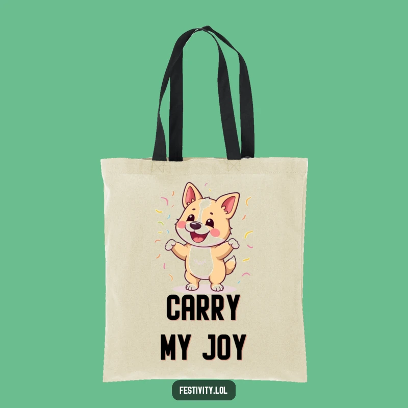 Funny Dancing Dog Tote Bag: Carry the Celebration, Humorous Accessory