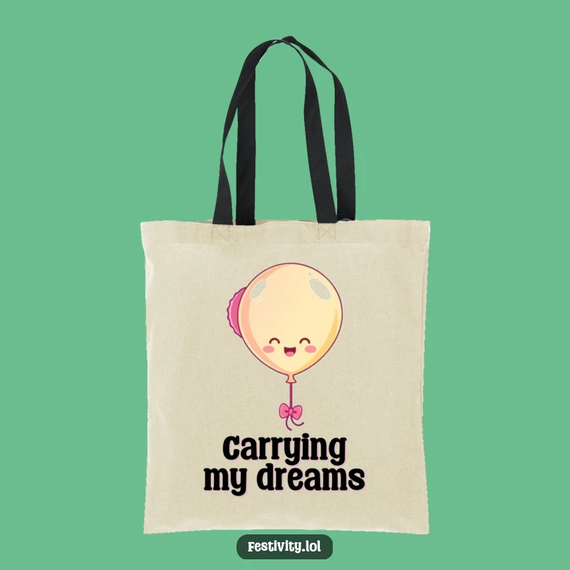 Funny Balloon Bobbing Tote Bag: Carry Your Fun with Hilarious Streamer Style