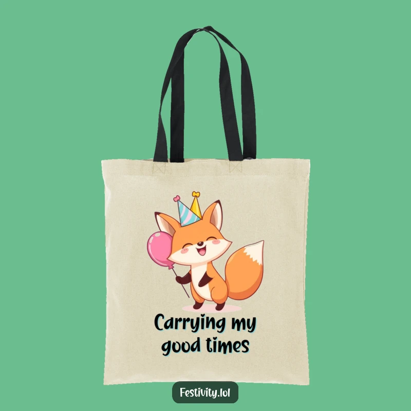 Funny Fox Party Tote Bag: Carry Your Fun in Style