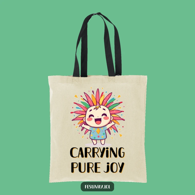 Funny Firework Tote Bag: Jubilant Burst Carry-All